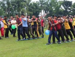 Peringati Hari Bhayangkara, Polres Binjai Laksanakan Olahraga Bersama TNI dan Forkopimda
