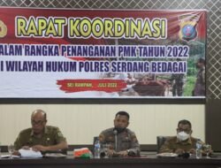 Polres Sergai Bersama Instansi Rakor Penanganan PMK