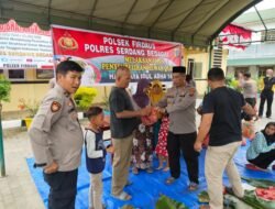 Rayakan Idul Adha 1443 H, Polsek Firdaus Sembelih Tiga Hewan Kurban