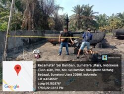 Polsek Firdaus Cek Lokasi Tangki Limbah Miko yang Terbakar