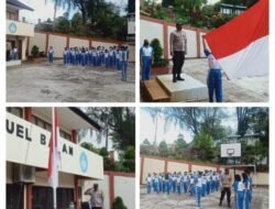 Bhabinkamtibmas Polsek Lubuk Baja Beri Pelatihan Upacara Bendera Kepada Siswa Siswi SMP Kristen Immanuel Batam
