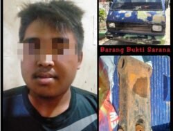Seorang Pemuda Ditangkap karna Curi Link Besi H Baket Eksavator
