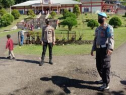 Beri rasa Aman, Polres Nias lakukan Pengamanan Jalannya Kebaktian Ibadah Minggu