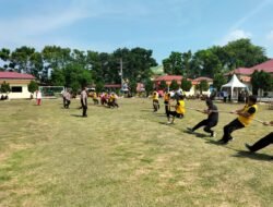 Jalin Kekompakan Personel Sekaligus Meriahkan HUT RI Ke – 77 , Polres Serdang Bedagai Gelar Lomba Tarik Tambang