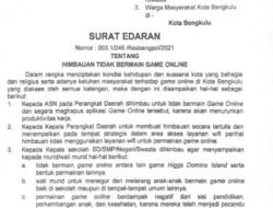 Walikota : Mari Bersama Sikat Habis Semua Bentuk Judi di Bengkulu
