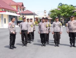 Tingkatkan Rasa Disiplin, Kapolresta Deli Serdang dan Wakapolresta Deli Serdang Latih PBB