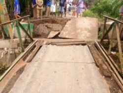Info Penting, Jembatan Ini Ambruk Pengendara Dihimbau Waspada