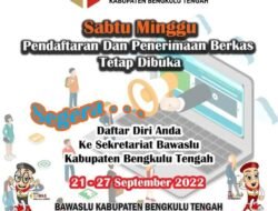 Buruan Daftar, Hari Libur Bawaslu Benteng Tetap Buka Pendaftaran Calon Panwascam