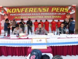 Polres Ungkap Peredaran Gelap Narkotika Jenis Shabu Seberat 26,535 Kg
