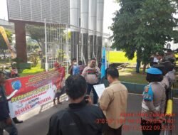 Polsek Seberang Hulu Polres Palembang Monitoring Aksi Unjuk Rasa GPP-PAN