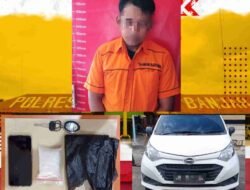Kedapatan Bawak Sabu-sabu di Dalam Mobil, Seorang Pria Ditangkap Unit Sat Lantas Polres Banjar