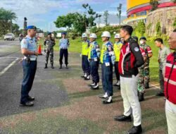 Kapten Hendrik Yoneska  Laksanakan Apel Gelar Ops Gaktib di Bandara Hang Nadim