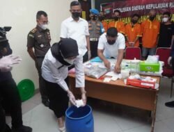 Mantap! Polda Kepri Musnahkan Berbagai Jenis Narkotika Hasil Tangkapan