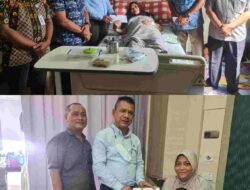 Isteri Kepala Pasar Sukaramai dan Anak Wartawan Sakit, Ketua Pewarta Jenguk dan Berikan Santunan