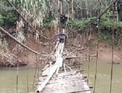 Pembangunan Jembatan Gantung Terbengkalai, Warga Minta Segera Di Lanjutkan