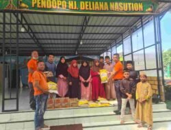Meriahkan HUT ke-6 Pewarta.co, Ketua Pewarta Berbagi Sembako di Ponpes Tahfidz As-Sairun