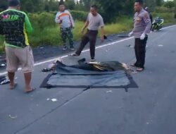 Laka Maut Tewaskan Satu Pemotor, Di Jalan Lintas Margasari-Marabahan