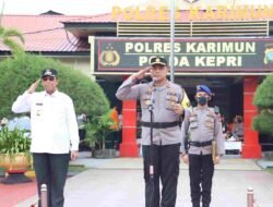 Kapolres Karimun Pimpin Apel Gelar Pasukan Ops Lilin Seligi 2022
