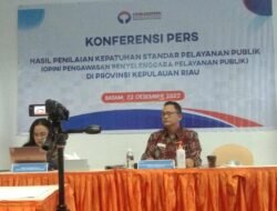 Ombudsman Gelar Hasil Penilaian Kepatuhan Standar Pelayanan Publik Provinsi Kepulauan Riau Tahun 2022.