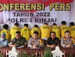 Polres Binjai Melaksanakan Konfrensi Pers Akhir Tahun 2022