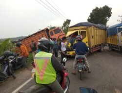Truk Vs Fuso, Satu Orang Luka Ringan