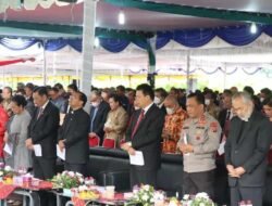 Kapolda Sumut Hadiri Acara Syukuran Awal Tahun bersama Menteri Koordinator Maritim Dan Investasi di Kabupaten Tapanuli Utara