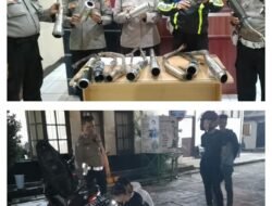 Polsek Banjarbaru Utara Rutin Gelar Razia Balap Liar Dan Knalpot Brong