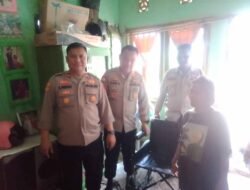 Polsekta SU I Polres Palembang Melakasanakan Ajang Sana ke Masyarakat yang Sakit