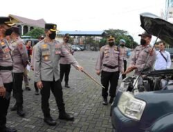Kapolrestabes Medan Cek Ranmor Dinas Polri