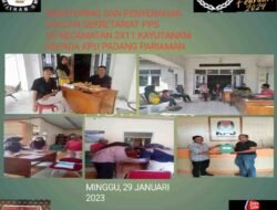 Terkait Perekrutan Pantarlih Untuk Pemilu 2024, PPK 2×11 Kayutanam Lakukan Monitoring Ke PPS Se-Kecamatan 2×11 Kayutanam