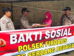 Polsek Firdaus Polres Sergai Melaksanakan Giat Pemberian Bantuan Sosial