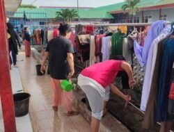 WBP Rutan Perempuan Medan Kanwil Kumham Sumut Manfaatkan Hari Libur Dengan Giat Bersi Bersih
