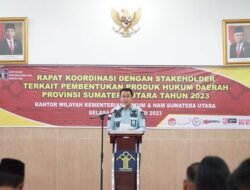 Kakanwil Kumham Sumut Buka Rapat Bersama Stakeholder Terkait Pembentukan Produk Hukum Daerah Provinsi Sumatera Utara