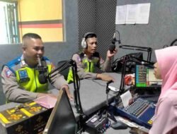 Sat Lantas Polres Sergai laksanakan Sosialiasi F1H2O di Radio HIT 99.20 FM Sergai