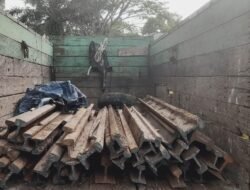 Polsuska Bersama Kodim 0208/AS Amankan Terduga Pelaku Pencurian Besi Rel Kereta Api