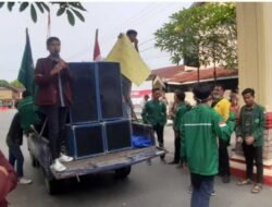 Personil Polres Binjai Melaksanakan Giat Pengamanan Unras dari Koalisi Mahasiswa