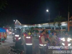 Ciptakan ke Amanan, Sat Samapta Polres Binjai Melaksanakan Patroli Malam