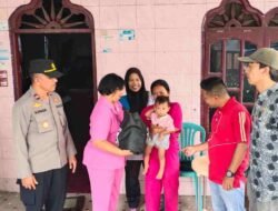 Peduli Balita Stunting, Polsek Sibolga Sambas Polres Sibolga, Sambangi Rumah Warga