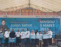 Polsek SU 1 Palembang Ikuti Giat Sekaligus Pengaman Jalan Sehat