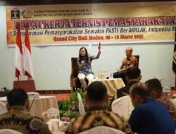 Sesditjen PAS Sampaikan Tarja Pemasyarakatan Di Rakernis Jajaran PAS Kanwil Kumham Sumatera Utara
