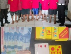 Asyik judi Remi dan Qiu Qiu di bulan ramadhan delapan orang di amankan