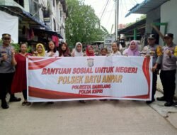 Pemberian Baksos Polda Kepri di wilkum Batu Ampar