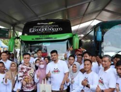 Kapolrestabes Hadiri Mudik Bareng Pemko Medan di Jalan Masjid Raya