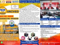 Fakultas Hukum Universitas DEHASEN Bengkulu Membuka Penerimaan Mahasiswa Baru Tahun Akademik 2023/2024