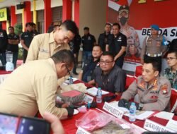 Kapolresta Barelang Bersama Instansi Terkait Musnahkan Barang Bukti Narkotika Jenis Ekstasi 1.489 Butir dan Ganja Seberat 2,855 Kg
