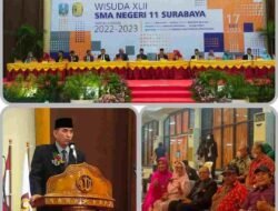 Wisuda XLII SMAN 11 tahun 2022 – 2023 di Islamic Center Surabaya berjalan sukses