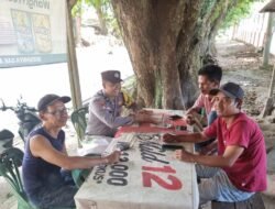 Bhabinkamtibmas Polsek Batu Ampar Laksanakan Sambang Kamtibmas Warga Batu Merah