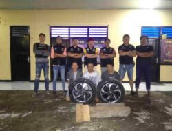 Posek Indralaya Tangkap Pelaku Pencurian Ban Mobil