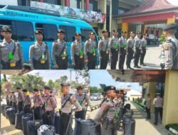 Polsek SU.1Sambut siswa latjaAngkatan 49 gelombang 1.tahun ajaran 2023