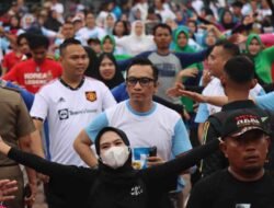 Sambut HUT Bhayangkara Ke 77 dan Hari Jadi Kab. Deli Serdang Ke 77, Polresta Deli Serdang dan Pemkab. Deli Serdang Gelar Olahraga Bersama